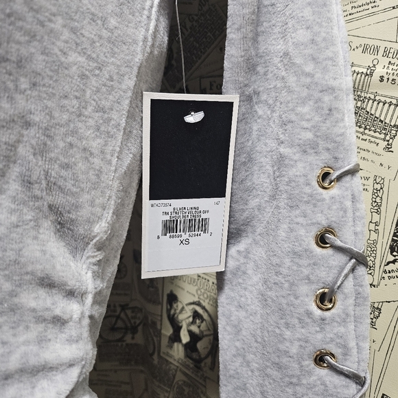 NWT Juicy Couture XS Velour Off Shoulder Dress - Picture 8 of 11